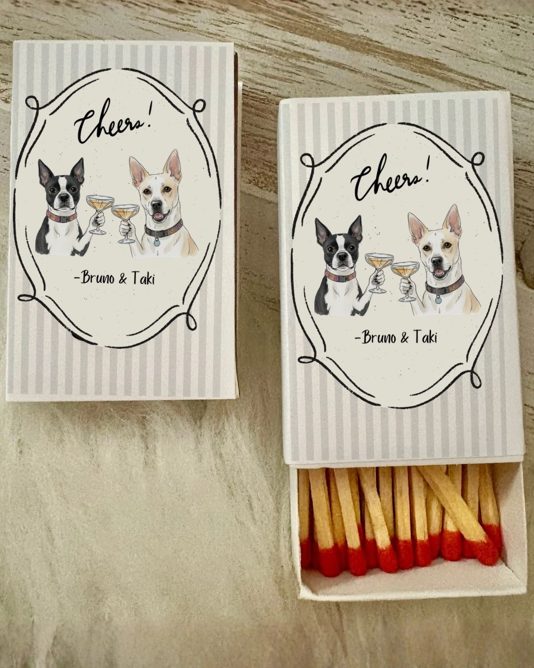 Pet Cheers Illustration MATCHBOOK or MATCHBOX