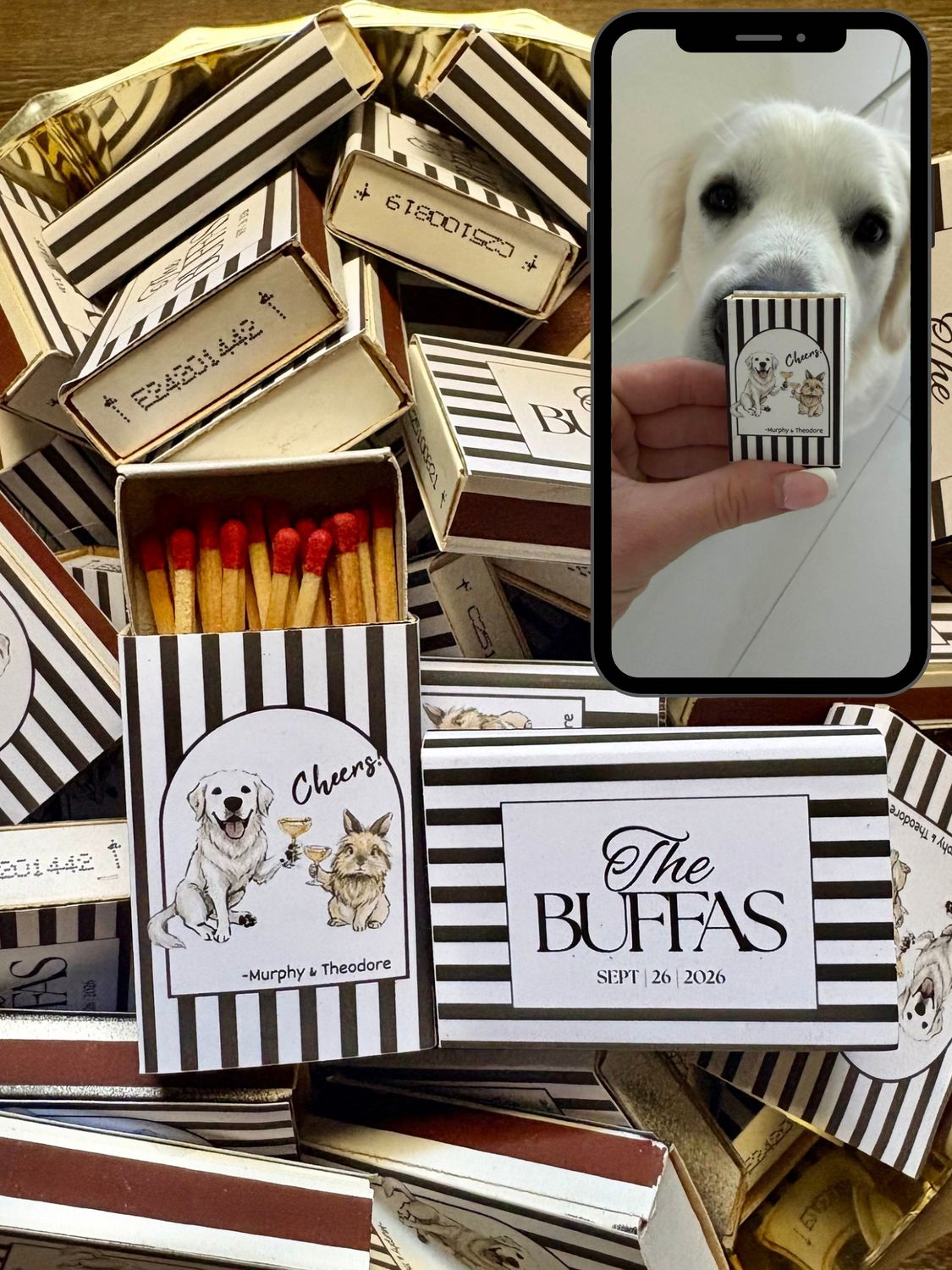 Pet Cheers Illustration MATCHBOOK or MATCHBOX