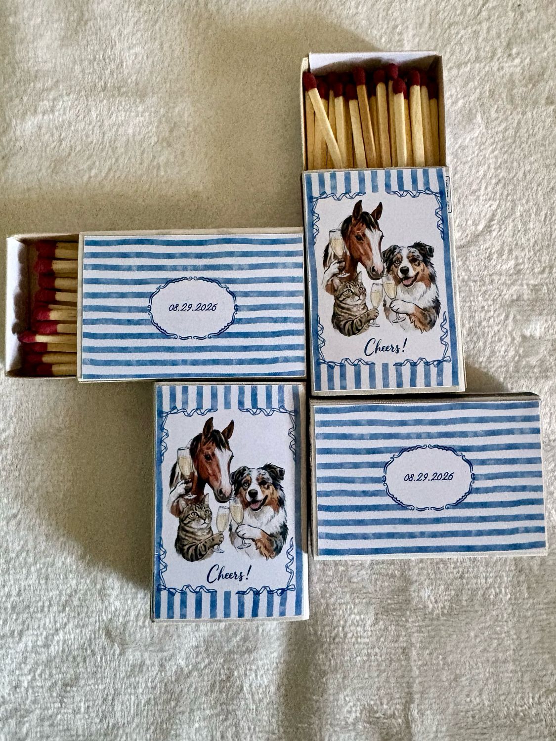 Pet Cheers Illustration MATCHBOOK or MATCHBOX