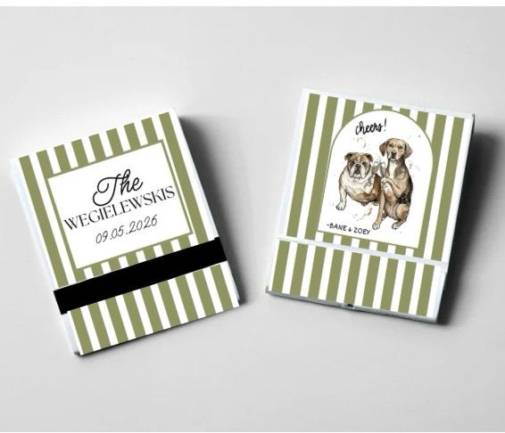 Pet Cheers Illustration MATCHBOOK or MATCHBOX