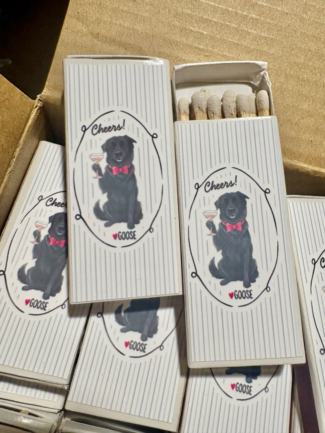 Pet Cheers Illustration MATCHBOOK or MATCHBOX