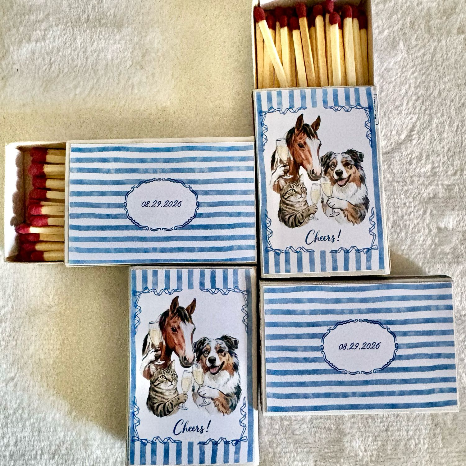 Pet Cheers Illustration MATCHBOOK or MATCHBOX
