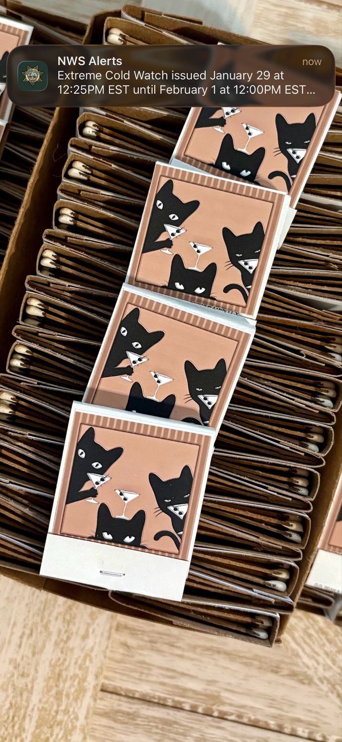 Pet Cheers Illustration MATCHBOOK or MATCHBOX