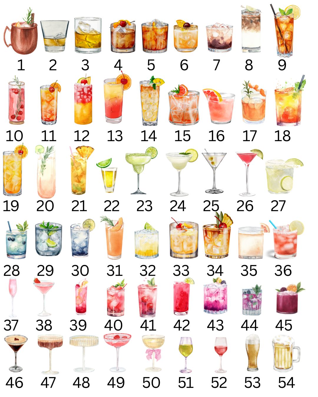 Custom Illustration Signature Cocktail -DIGITAL DESIGN ONLY