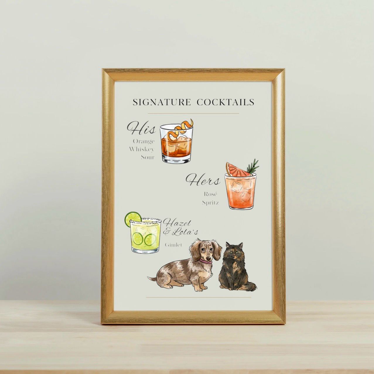 Custom Illustration Signature Cocktail -DIGITAL DESIGN ONLY