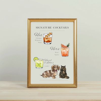 Custom Illustration Signature Cocktail -DIGITAL DESIGN ONLY