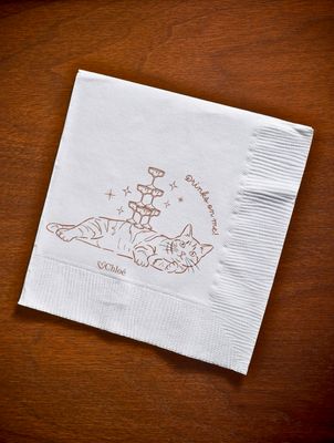 Pet’s Toast Illustrated Cocktail Napkins