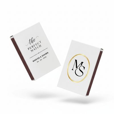 Perfect Match Monogrammed MATCHBOOK or MATCHBOX Wedding Favors