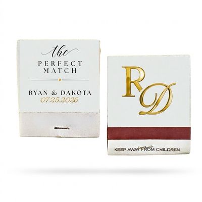 Perfect Match Monogrammed MATCHBOOK or MATCHBOX Wedding Favors