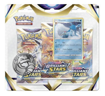Pokémon SWSH Brilliant Stars 3er-Pack Blister (ENG)