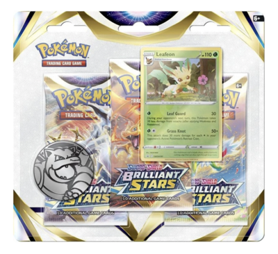 Pokémon SWSH Brilliant Stars 3er-Pack Blister (ENG)