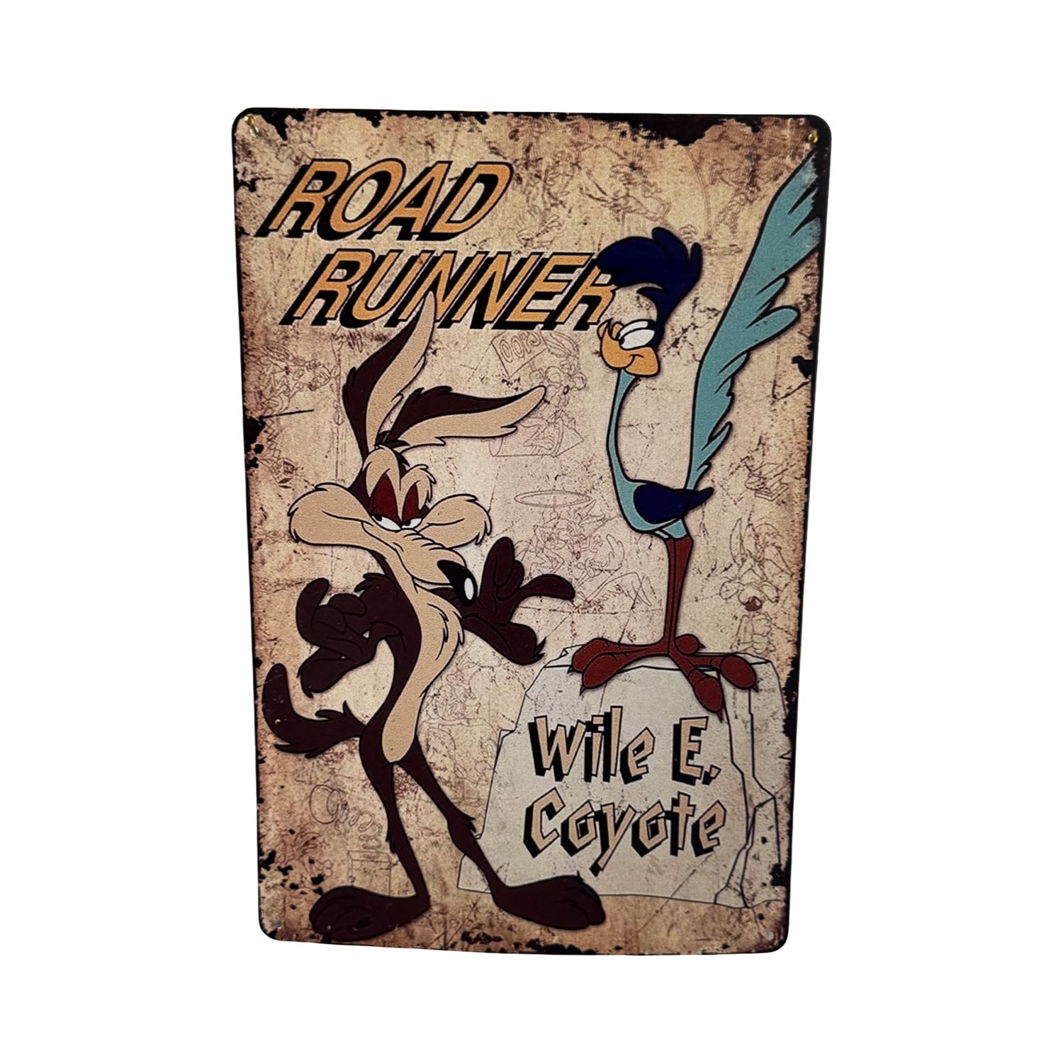 Road Runner / Willy E. Coyote Metallschild