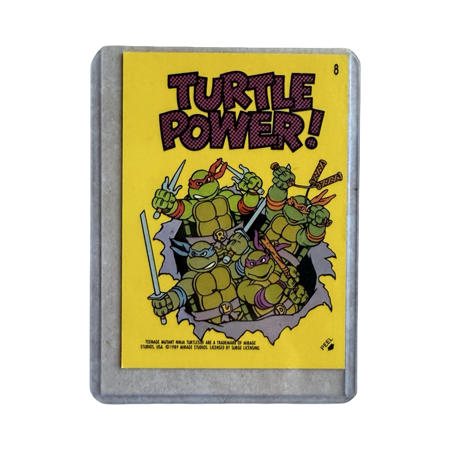 Topps Vintage Turtles 1989 Card "Turtle Power"
