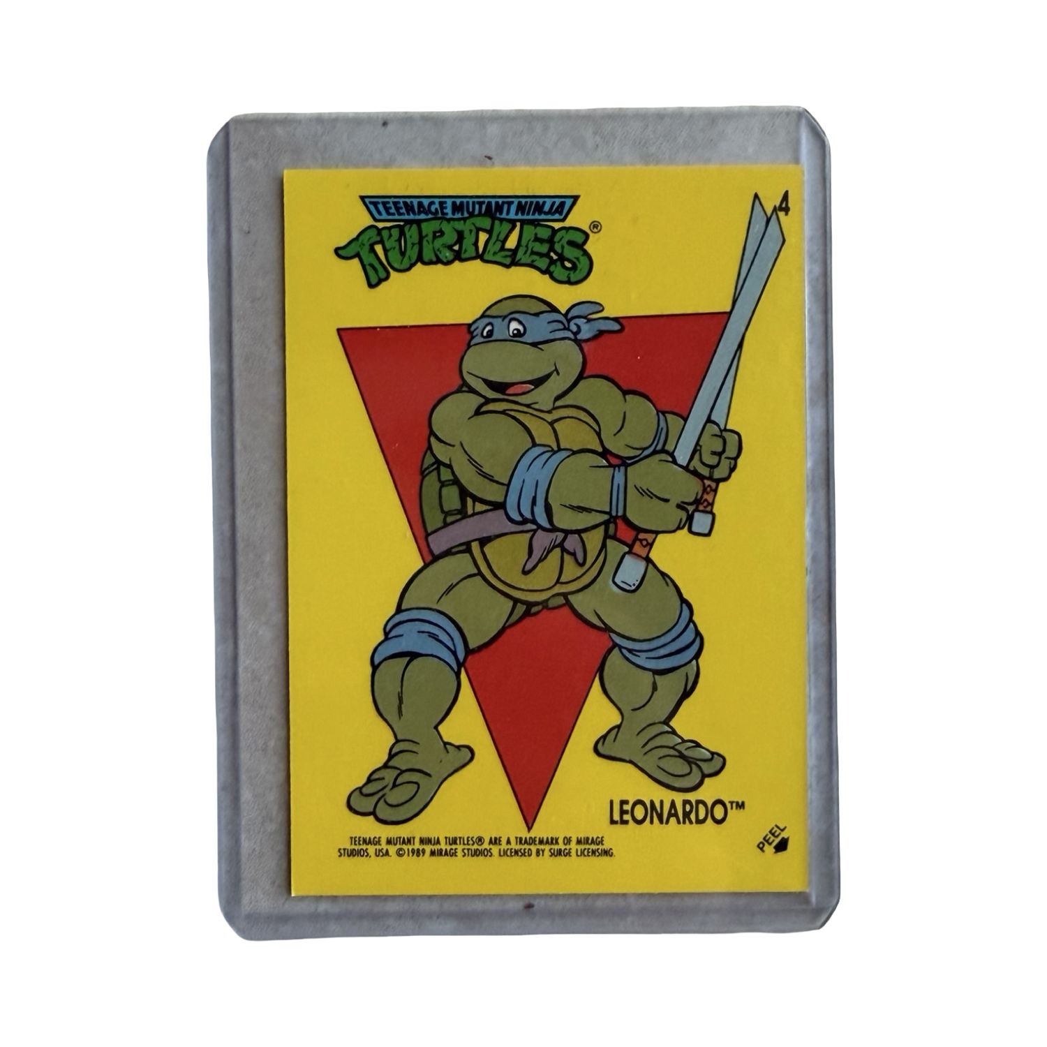 Topps Vintage Turtles 1989 Card "Leonardo"