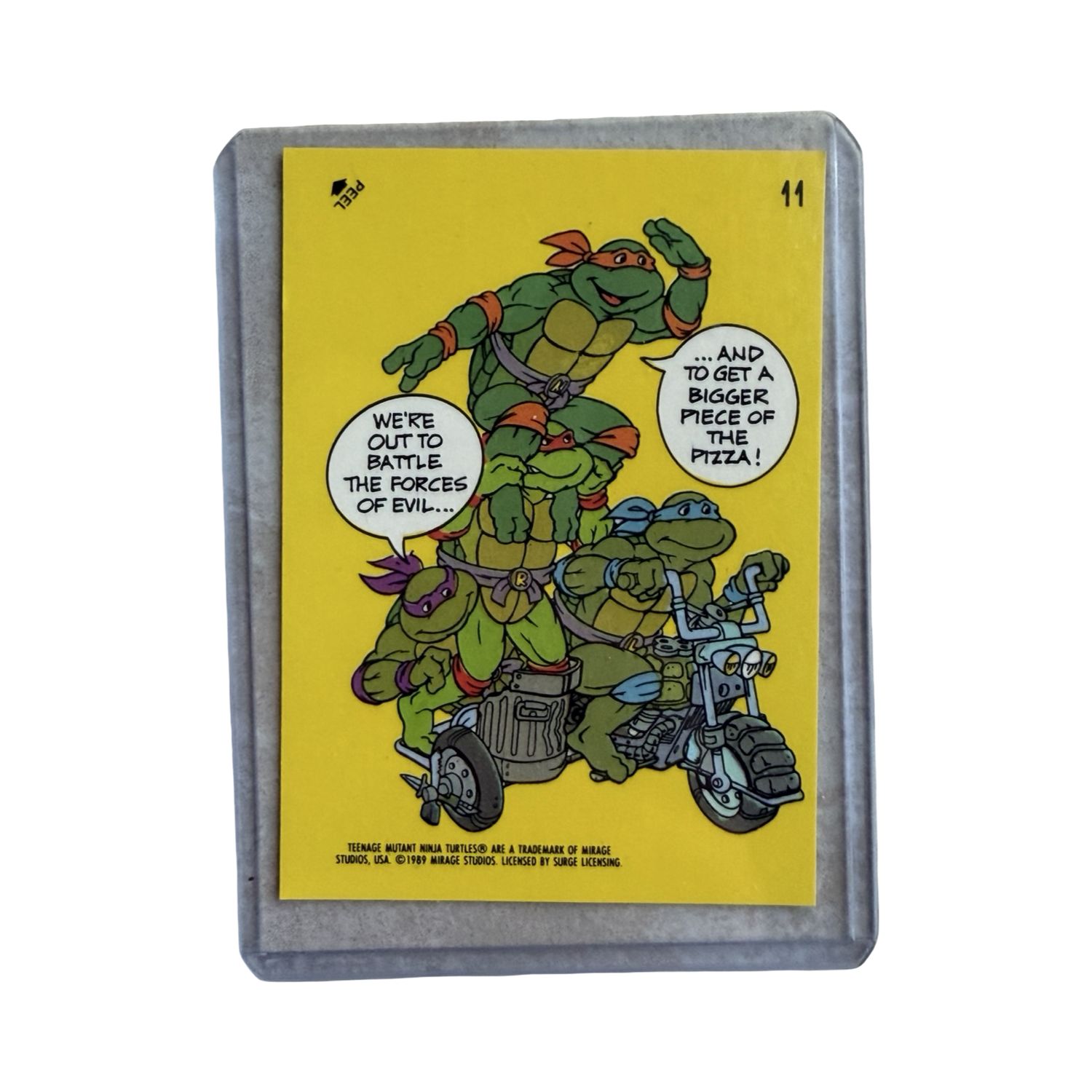 Topps Vintage Turtles 1989 Card "Biker Turtles"