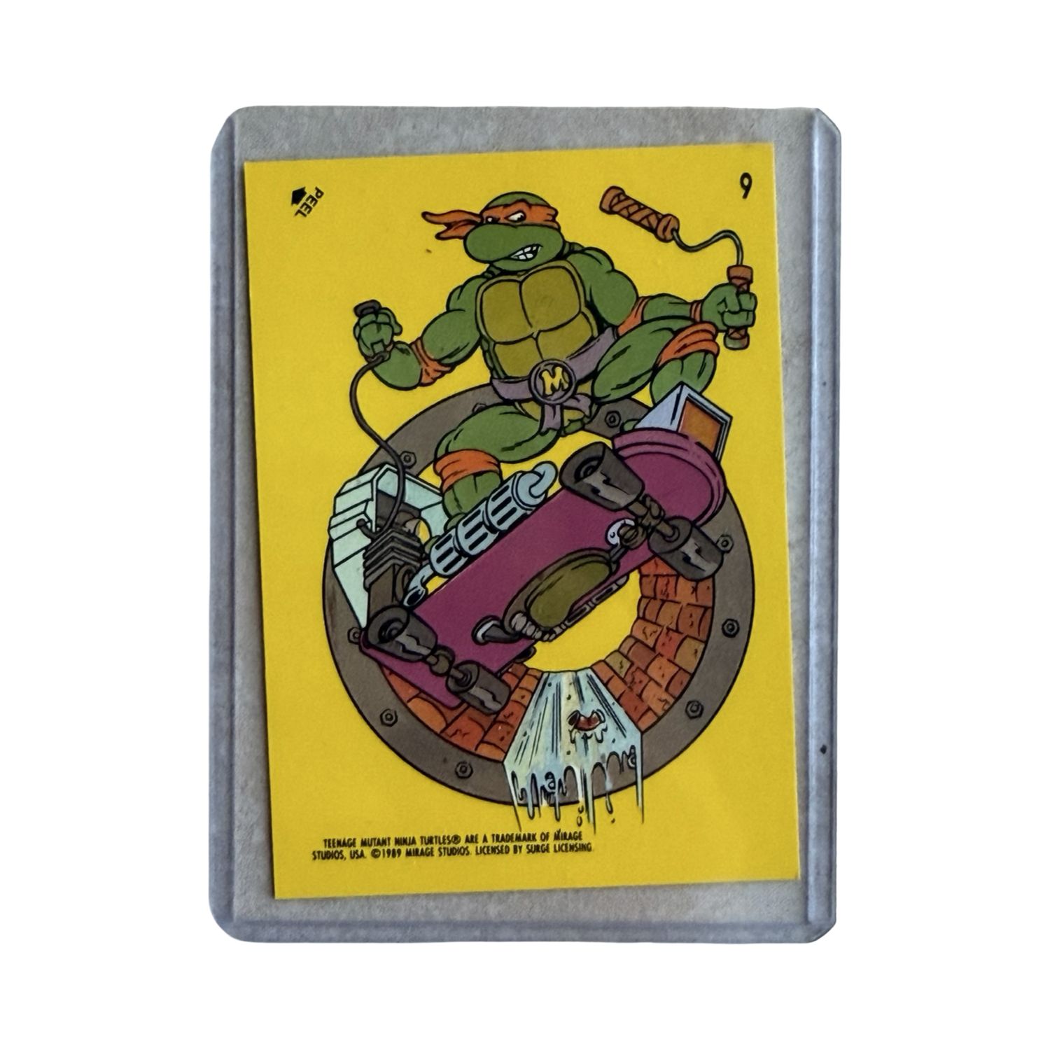 Topps Vintage Turtles 1989 Card "Skateboard"