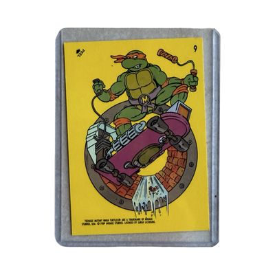 Topps Vintage Turtles 1989 Card "Skateboard"