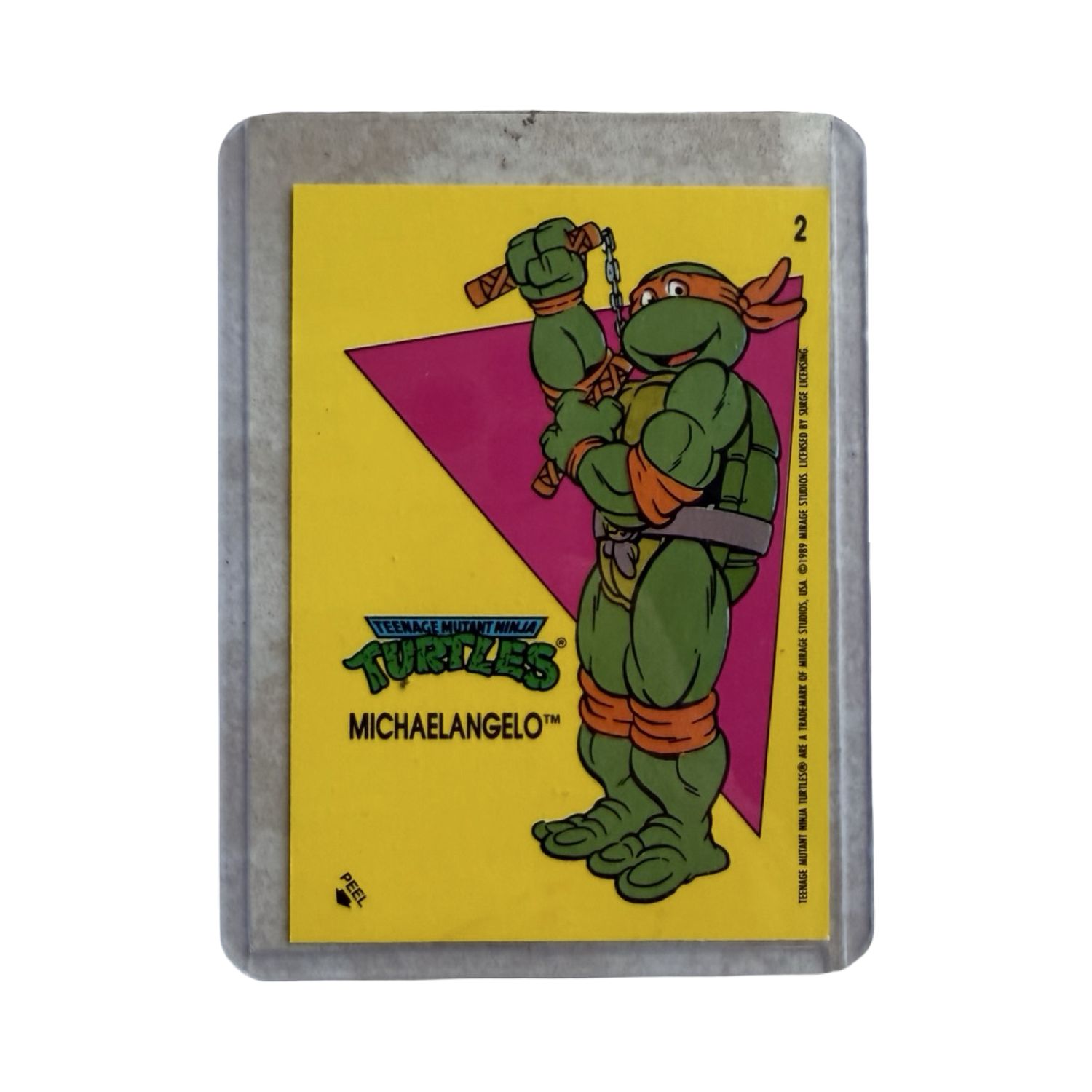 Topps Vintage Turtles 1989 Card "Michaelangelo"