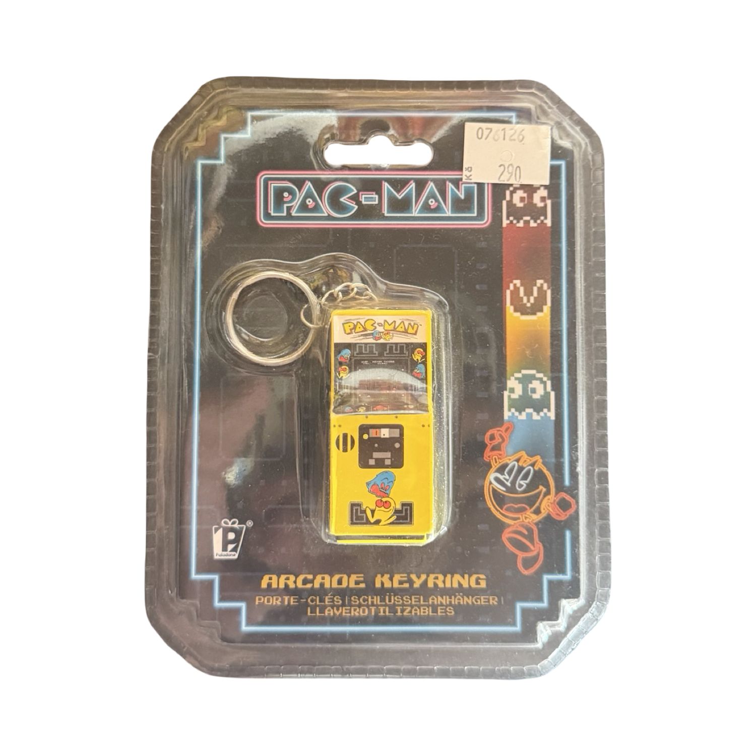 Paladone Pac-Man Mini-Arcade-Schlüsselanhänger mit Sound-Effekt | Offizieller Namco Merchandise