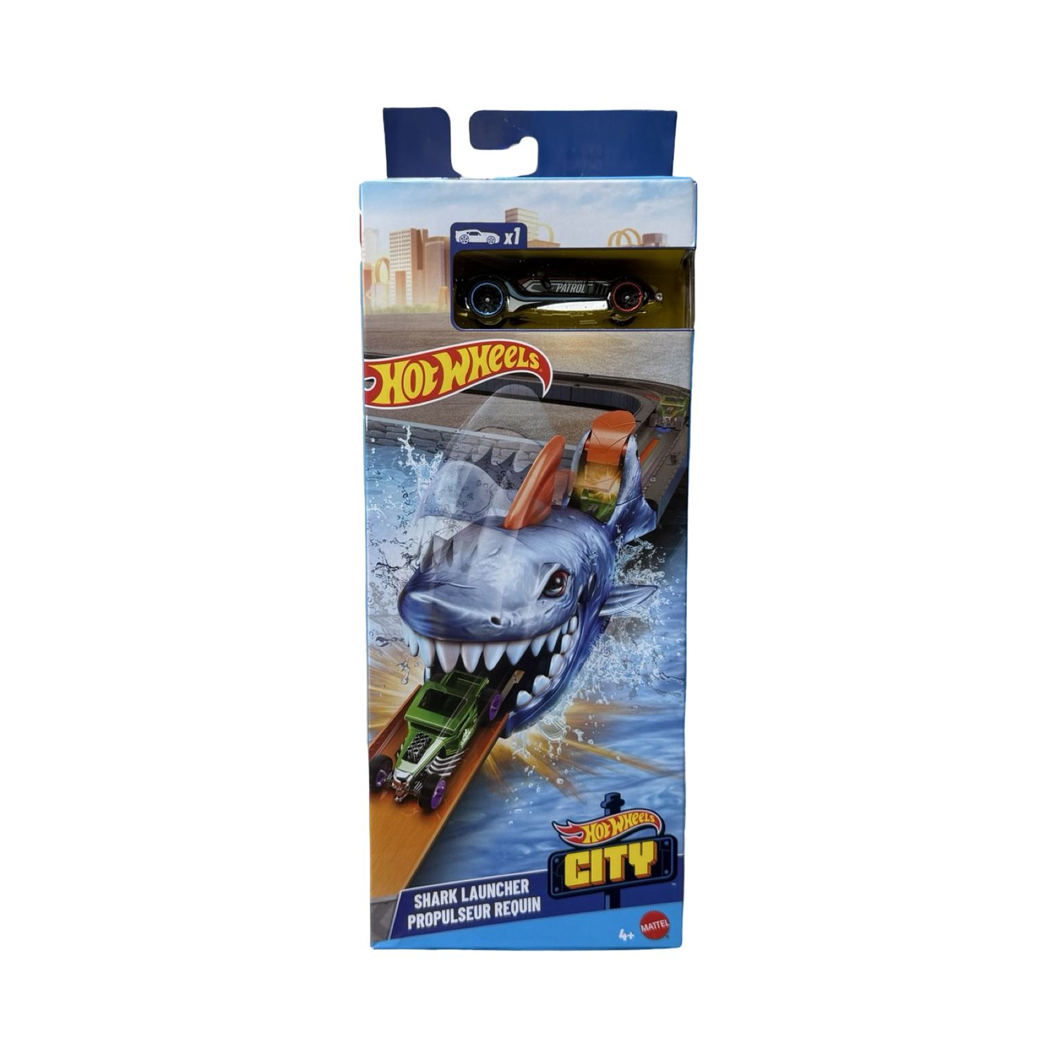 Hot Wheels - Wheels City Shark Launcher - Haifisch Starter