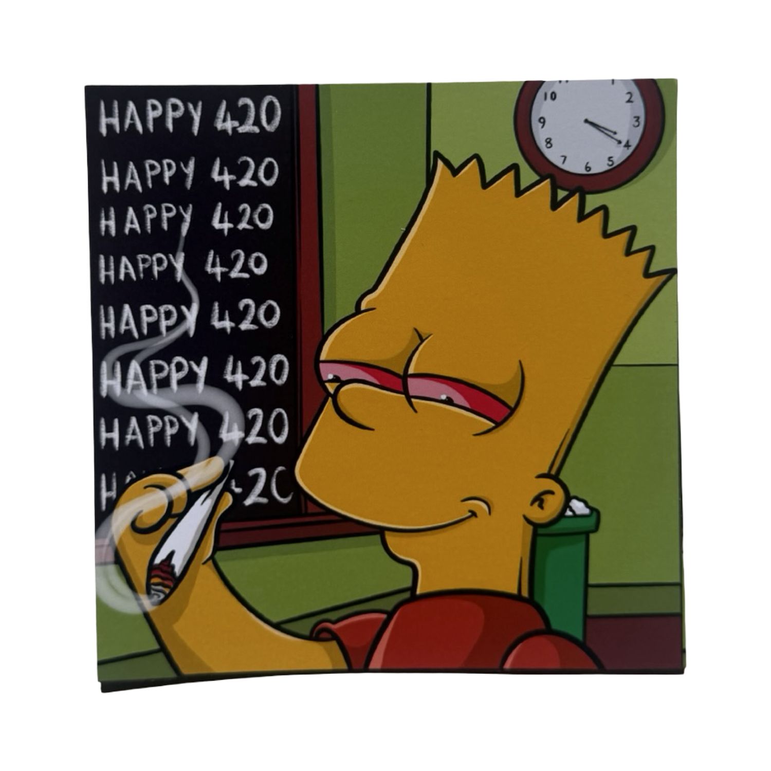 Russ Holmes „Bart Simpson Happy 420 Blackboard“