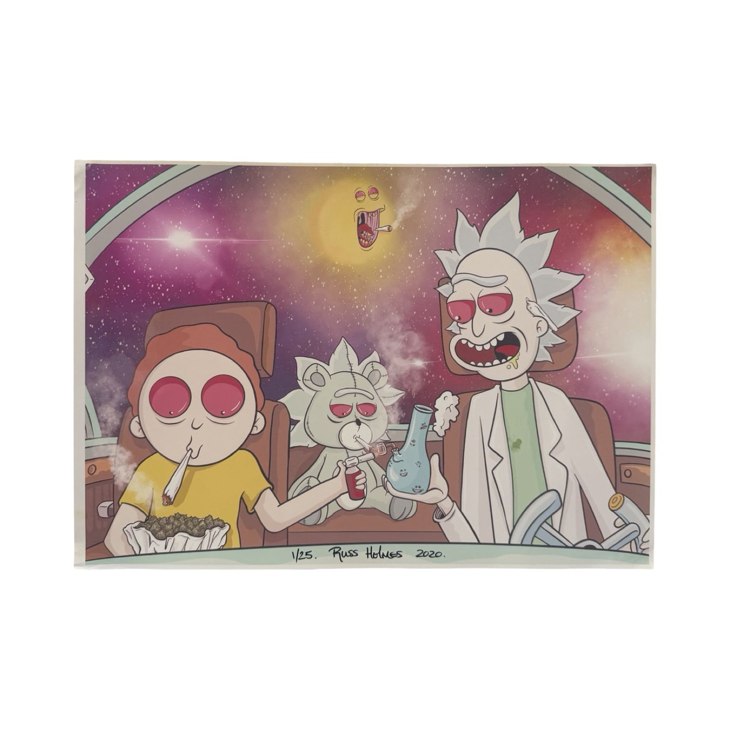 ​Russ Holmes „Stoner Rick, Morty &amp; Snuffles Space Trip“