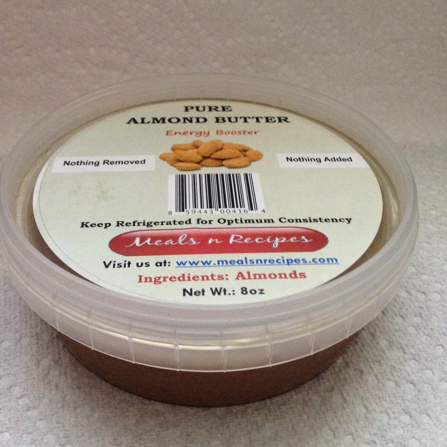 PURE ALMOND NUT BUTTER 8 oz
