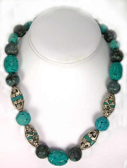 Turquoise & silver necklace