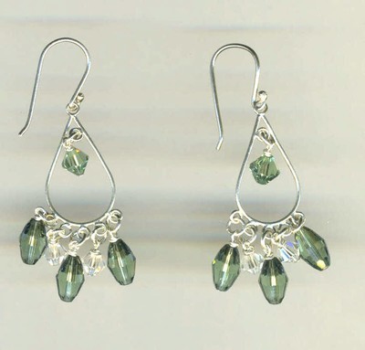 Silver & crystal earrings