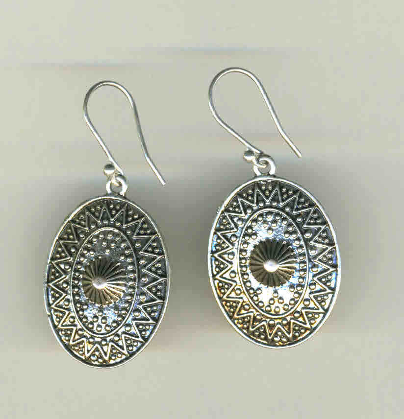 Etched silver ovals