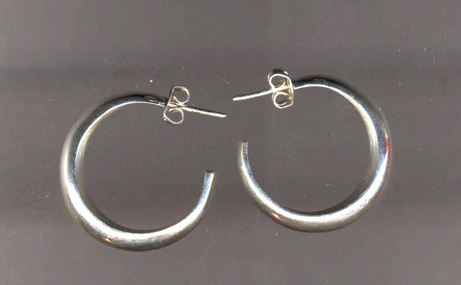Sterling silver hoops
