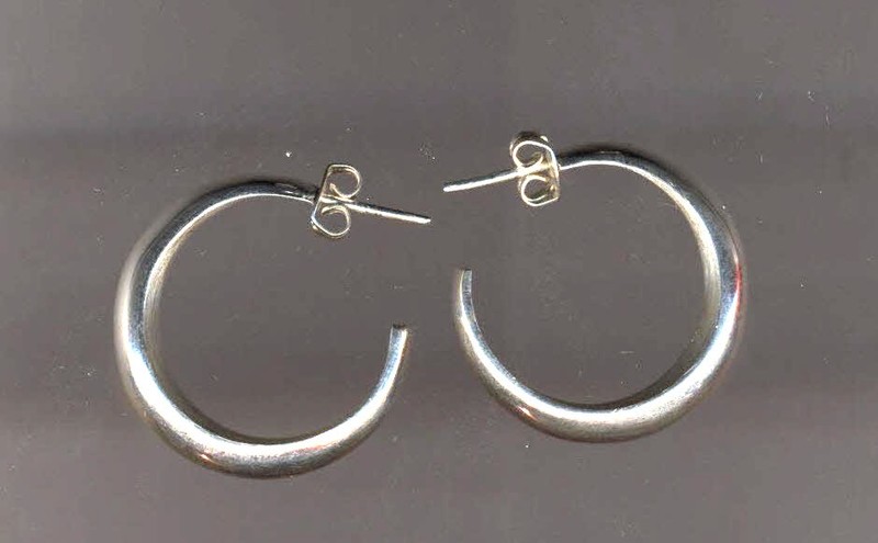 Sterling silver hoops