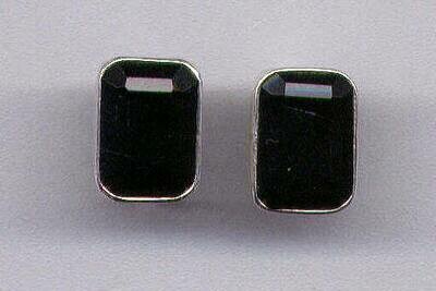 Black Onyx & Sterling Silver Gemstone Earrings