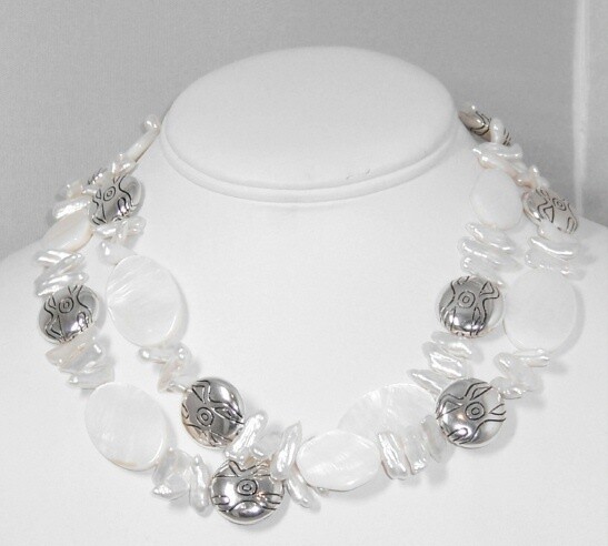 Two strand Mother of Pearl necklace