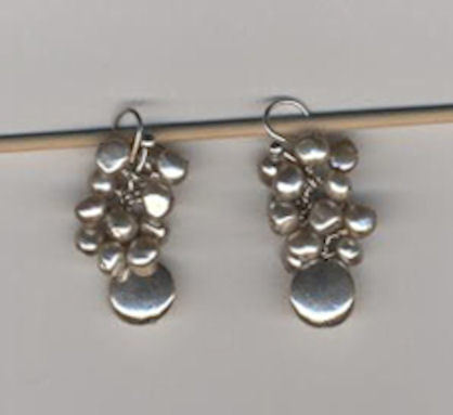 Freshwater Pearl Cascade & Silver Earrings