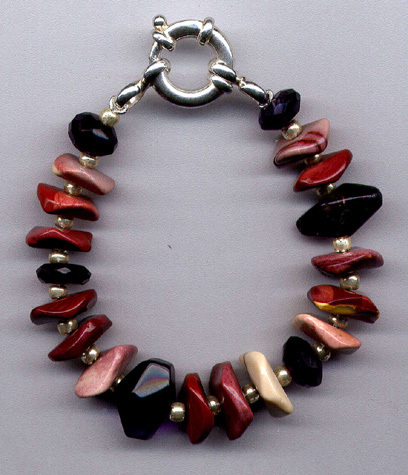 Mookite Amethyst Sterling Bracelet