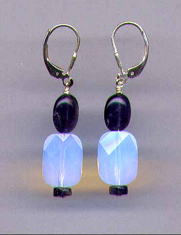 Opalite &amp; Lolite  Earrings