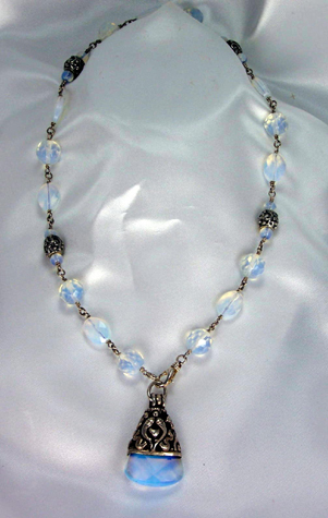 Opalite And Silver Necklace