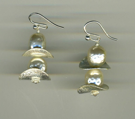 Pearl & Silver Earrings