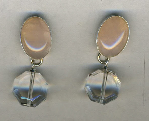 Rock Crystals &amp; Rose Quartz Earrings