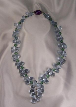 Swarovski Crystal & Lilac Quartz Necklace