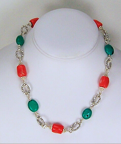 Coral & turquoise necklace