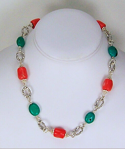 Coral &amp; turquoise necklace