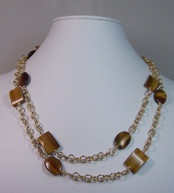 Tiger&#39;s eye with  chain
