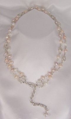 Freshwater Pearl Convertible Necklace with Silver Findings