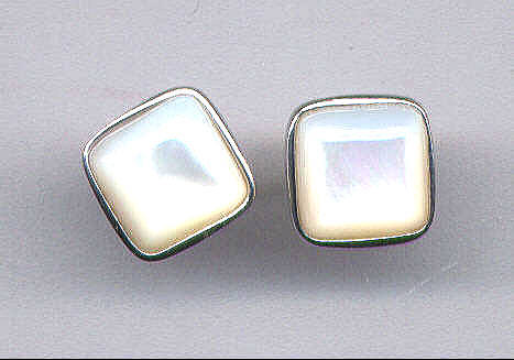 Mother Of Pearl &amp; Sterling Silver Earrings