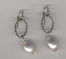 Sterling Silver &amp; Pearl Earrings