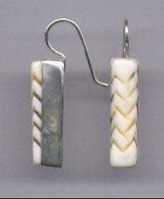 Carved Bone Earrings