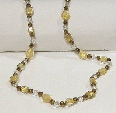 Gold crystal & swarovski crystal necklace