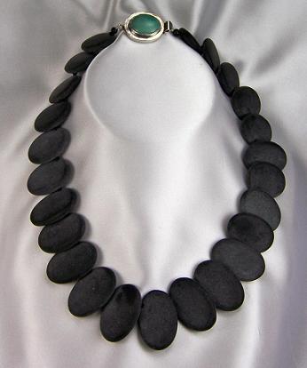 Black Stone Lentils With Turquoise Clasp